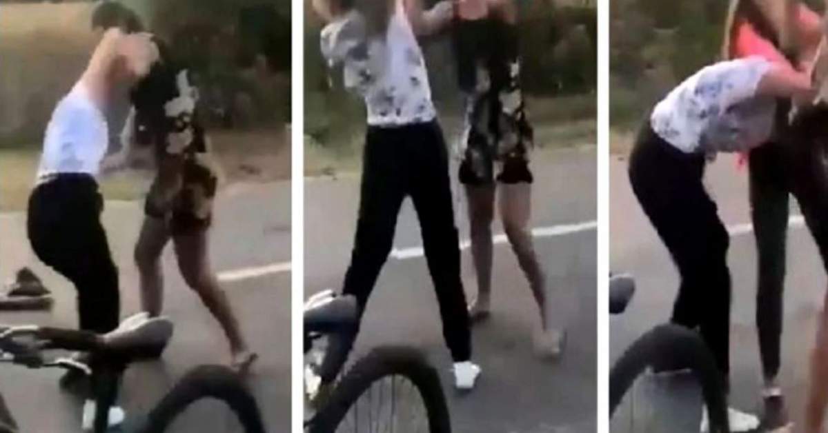 Bătaie ca-n filme între două adolescente, în Dâmbovița! Imaginile surprinse de martori au ajuns pe masa polițiștilor / VIDEO
