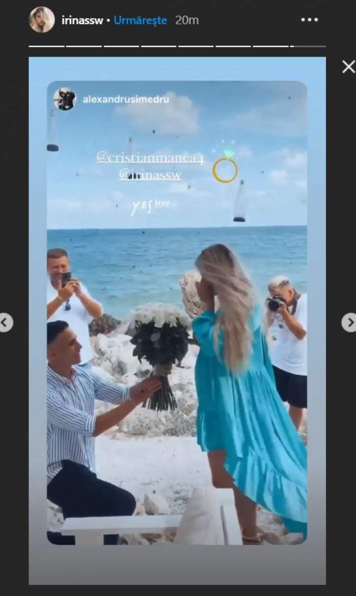 Irina Deaconescu a fost cerută în căsătorie! Cristian Manea i-a pus marea întrebare / FOTO