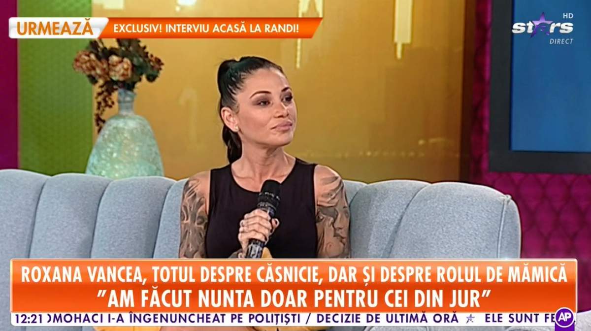 Cum s-a cunoscut Roxana Vancea cu soțul său! Vedeta a făcut primul pas. ”Ce facem, ne pupăm sau nu, că trebuie să plec?!”