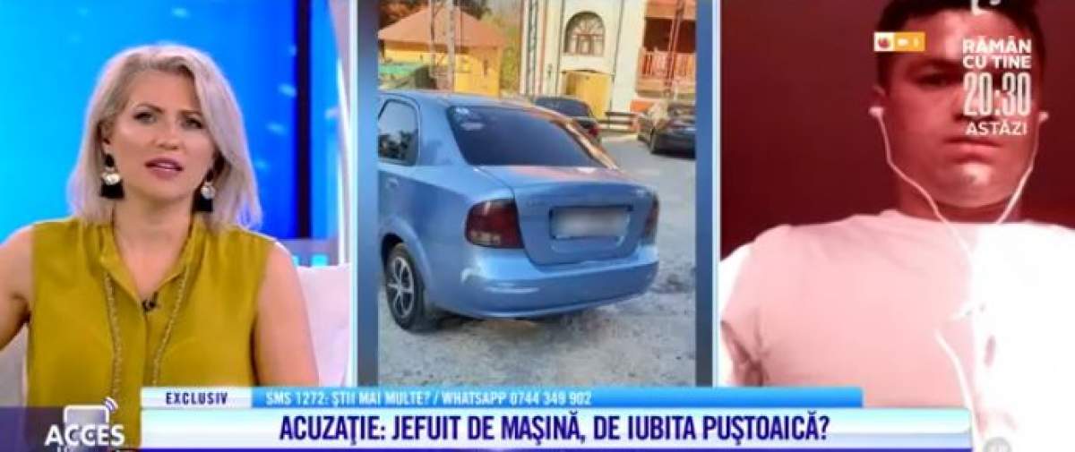 Tânăr, jefuit de fosta iubită. Florin a rămas fără mașină, după ce a refuzat împăcarea cu tânăra îndrăgostită / VIDEO