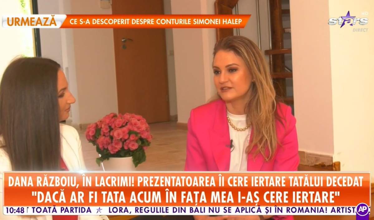 Dana Războiu, cu ochii în lacrimi! Cel mai mare regret al fostei prezentatoare, după moartea tatălui. ”I-aș cere iertare”