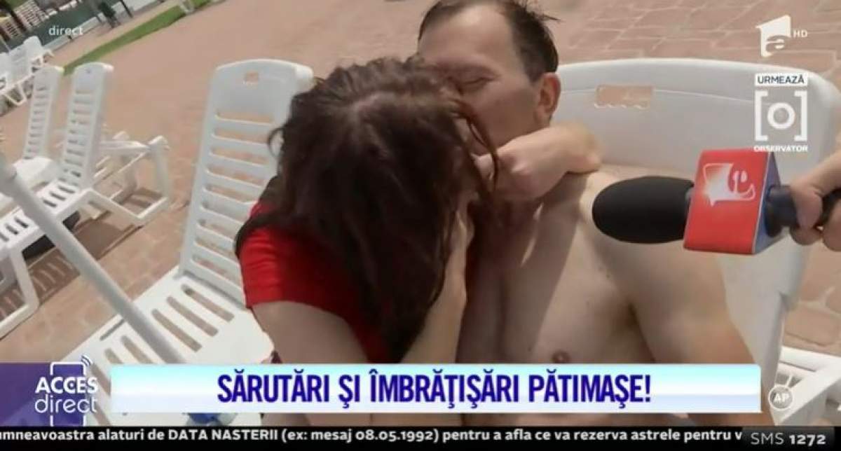 Vulpița și Viorel, sărutări și îmbrățișări pătimașe la piscină! Veronica și-a declarat dragostea în public: ”Tu pe mine mă ai” / VIDEO 