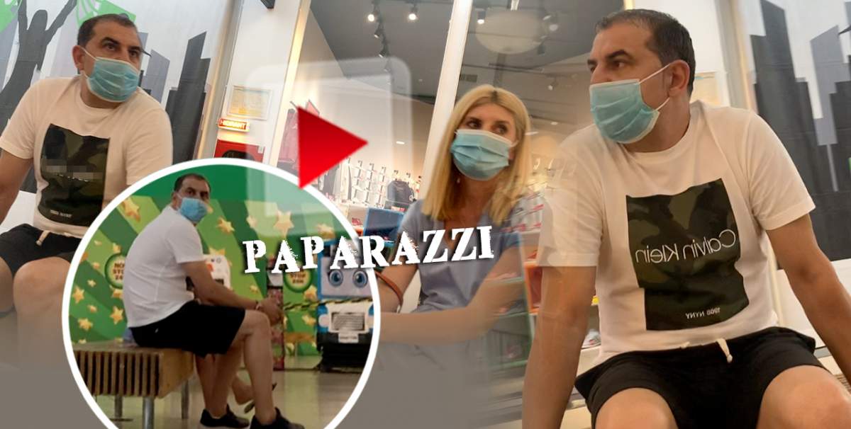 Jerry Gane a ieșit cu soția în mall, dar tot telefonul e baza! Fostul fotbalist respectă distanța ”socială” chiar și față de blondină / PAPARAZZI 