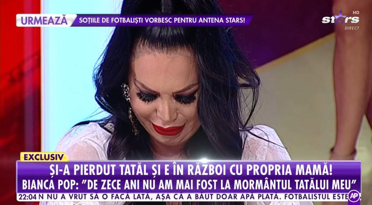 Bianca Pop, râuri de lacrimi în direct la Antena Stars! Vedeta plânge moartea tatălui. ”Nu-l iert. Nu vreau să mai merg la mormântul lui” / VIDEO
