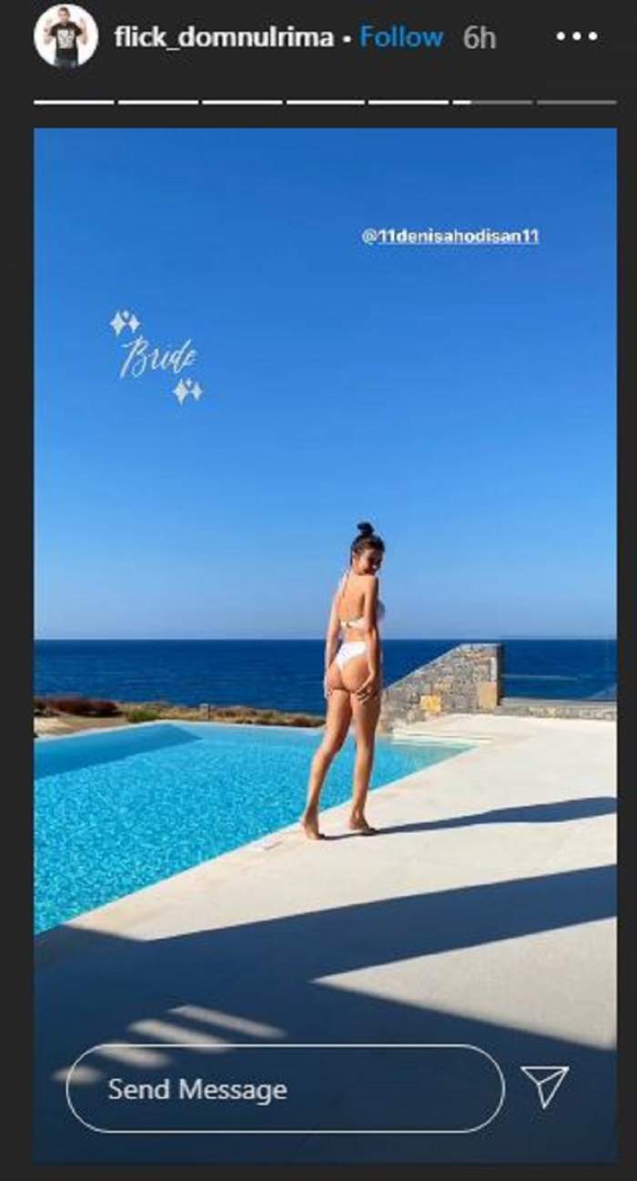 Denisa Hodișan, cea mai sexy mireasă! A făcut furori cu posteriorul bombat, la marginea piscinei! Flick, mândru până peste cap de soția lui! / FOTO