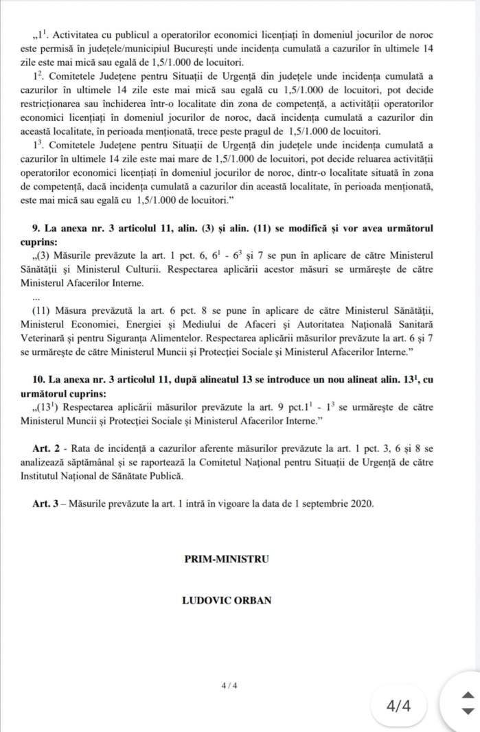 Hotărâre de Guvern: Restaurantele și cinematografele se redeschid pe 1 septembrie. Care sunt condițiile