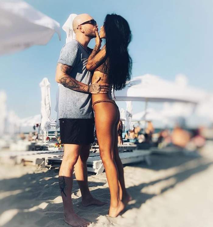 Soția lui Cătălin Bordea în costum de baie