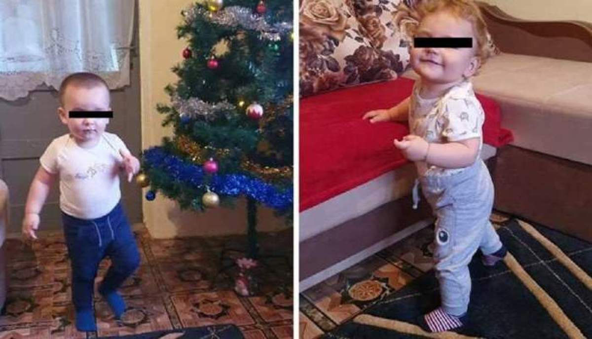 Cei doi copii din Iași. Unul de trei ani, iar celălalt de un an și jumătate