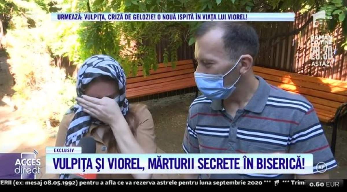 Soții Stegaru au mers la Biserică pentru a-și reînnoi jurămintele. Veronica plânge, iar atât ea, cât și Viorel poartă mască.