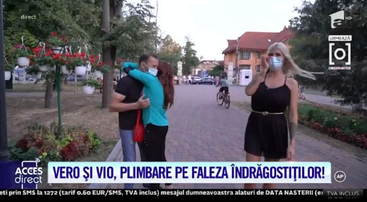 Veronica și Viorel au mers ținându-se de mână pe faleza din Galați și s-au îmbrățișat. Alături de ei a fost ghidul lor, Corina, care le-a prezentat orașul.