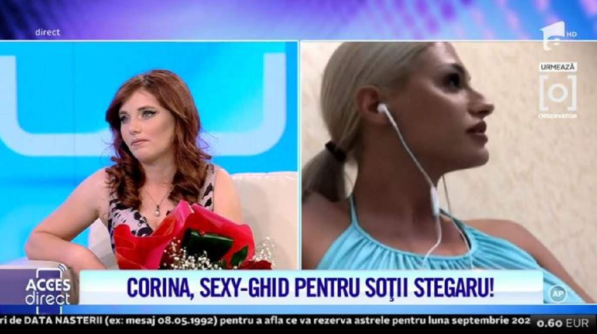 Veronica este îmbrăcată într-o rochie elegantă și are un buchet de trandafiri în mână.