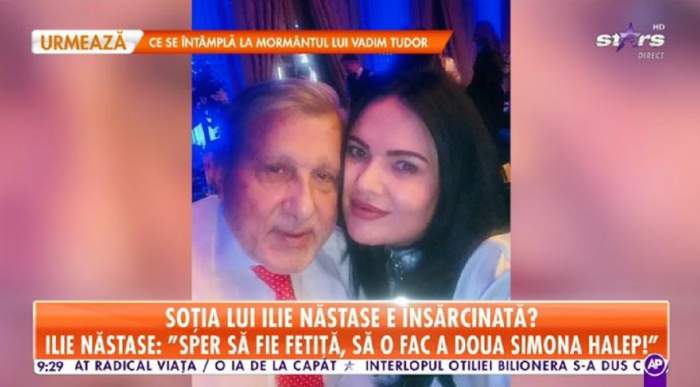 Soția lui Ilie Năstase este însărcinată? Fostul tenismen a dat din casă: „Sper să fie fetiță, să o facem a doua Simona Halep”