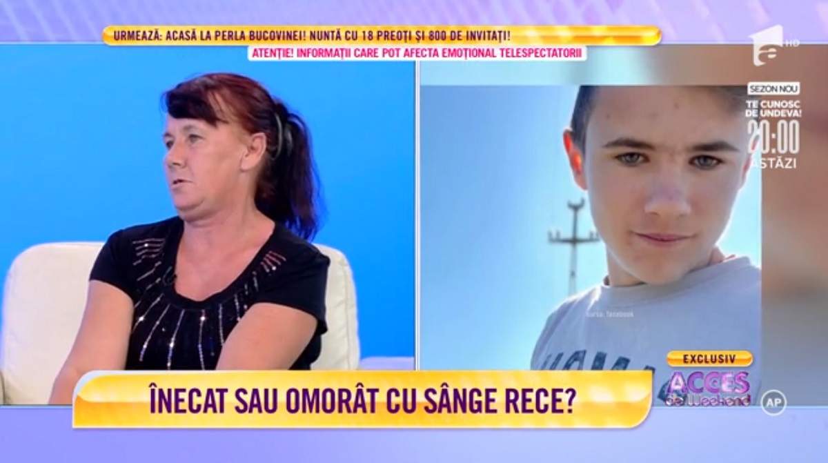 Mama îndurerată din Botoșani, în platoul „Acces Direct”, 12 septembrie 2020
