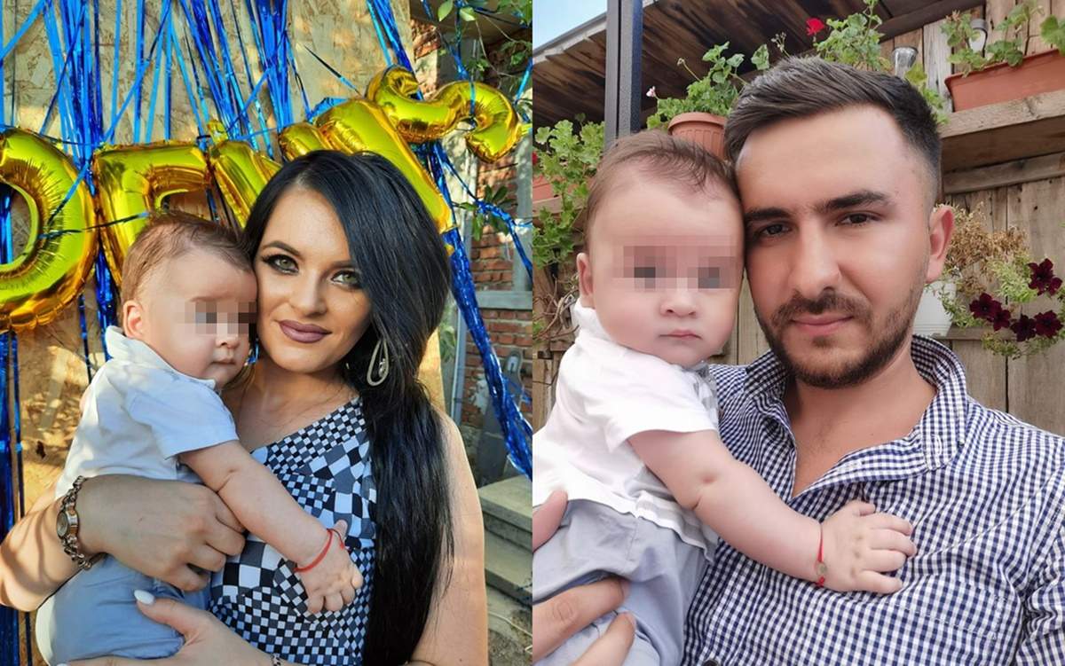 Nicoleta și Cătălin alături de băiețeul lor creștinat!