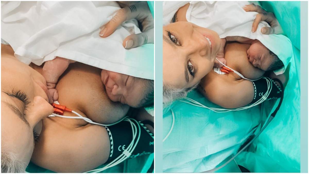 Primele imagini cu copilul Alinei Ceușan. Vedeta a născut după un lung travaliu / FOTO