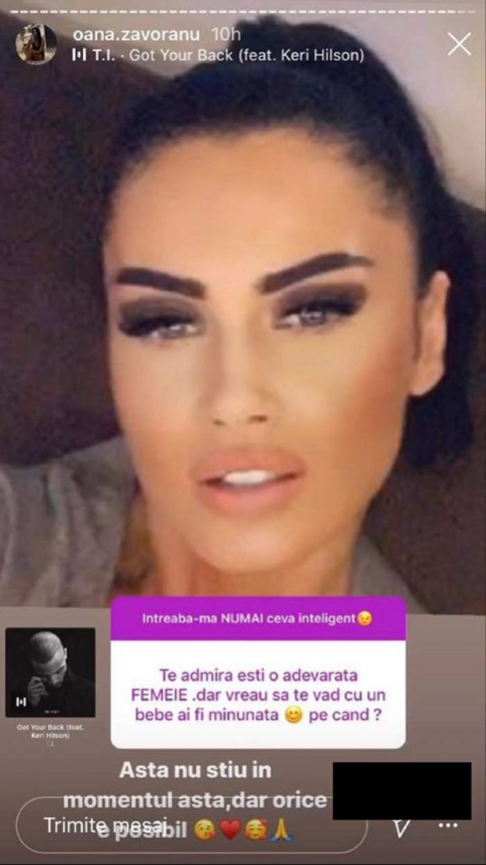 Oana Zăvoranu le răspunde fanilor pe Instagram