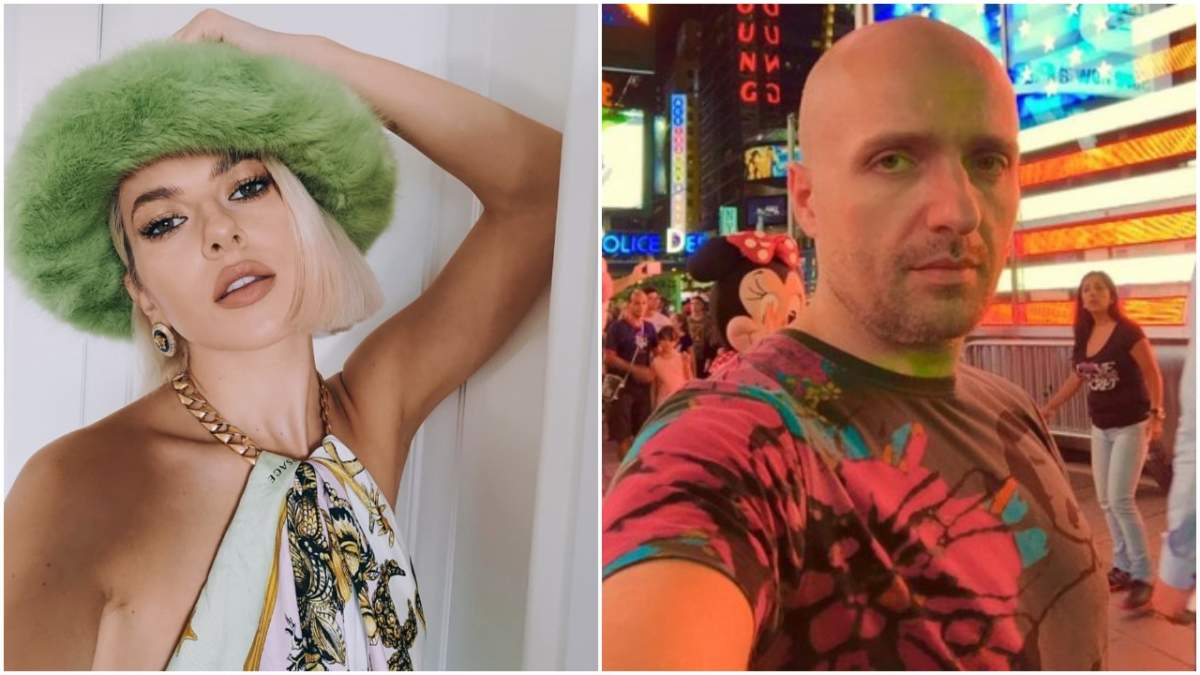 Lidia Buble cu pălărie verde și Costi Ioniță, selfie