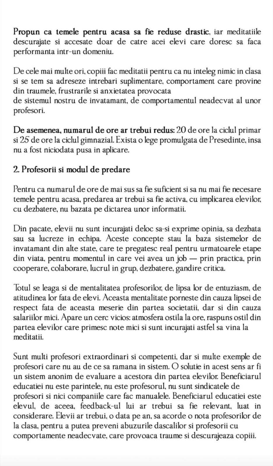 Cum vrea să schimbe Selly sistemul de învățământ din România. Scrisoarea sa către Guvern și soluțiile propuse / FOTO