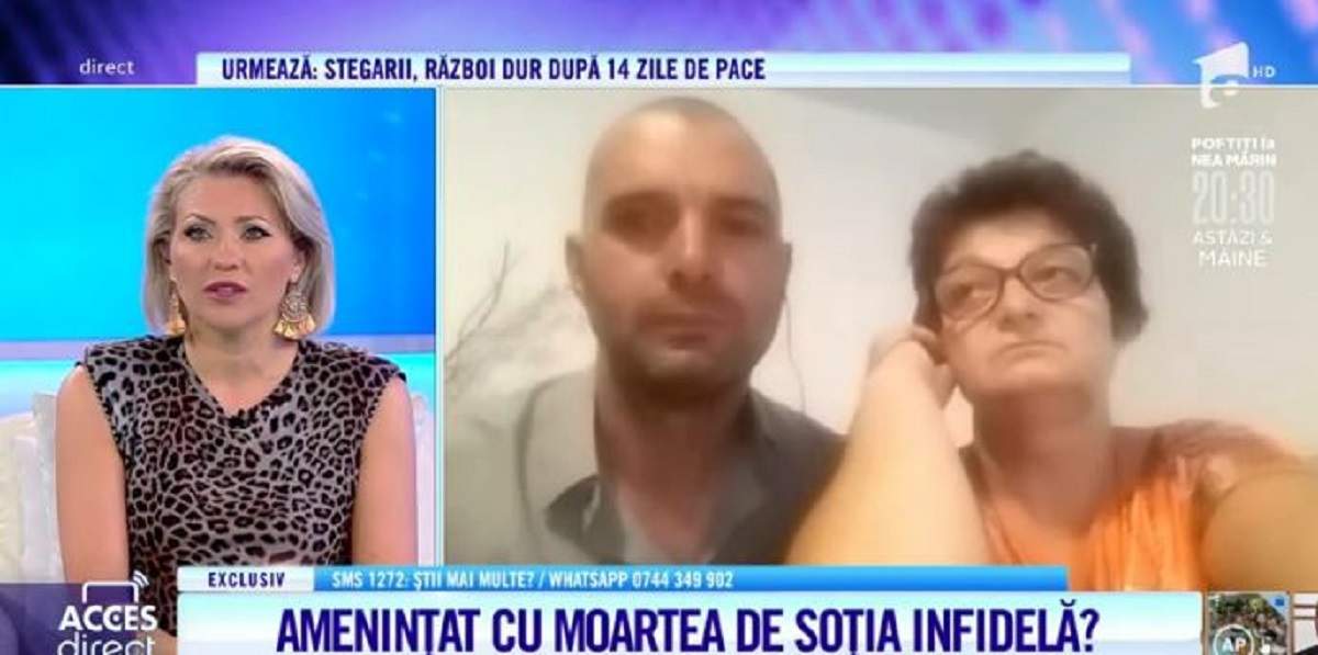 Viorel se află alături de mama lui printr-o intervenție video. Mirela Vaida este în platoul „Acces Direct”.