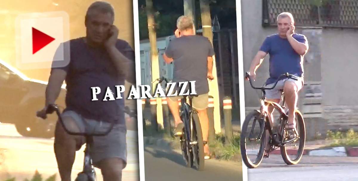 Adio, mașini de lux! Victor Becali a înlocuit opulența cu sportul! Afaceristul și-a asortat bicicleta cu... șlapii! Imagini inedite cu milionarul, pe străzile Capitalei! / PAPARAZZI