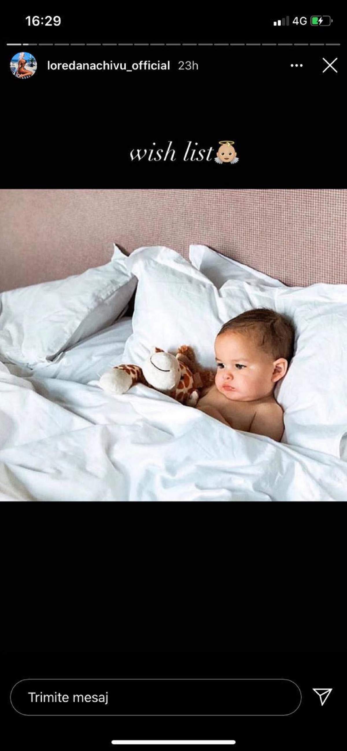 Loredana Chivu a postat o poză cu un bebeluș pe Instagram