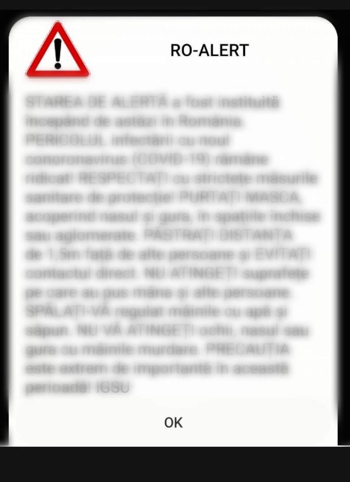 Mesaje false de tip RO-ALERT, primite de mai mulți cetățeni din Prahova. Textul era legat de cazurile de COVID-19 la secțiile de votare. Avertismentul autorităților