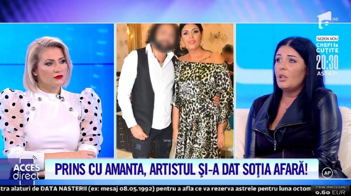 Soția lui Ali Sultanul a venit la „Acces Direct”. Femeia e îmbrăcată în negru.