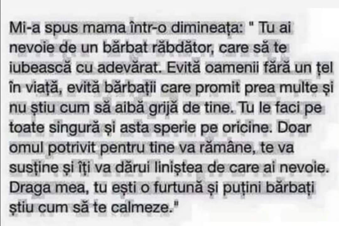 Ramona Olaru a publicat o fotografie cu sfatul pe care mama sa i l-a dat pentru o relație de durată