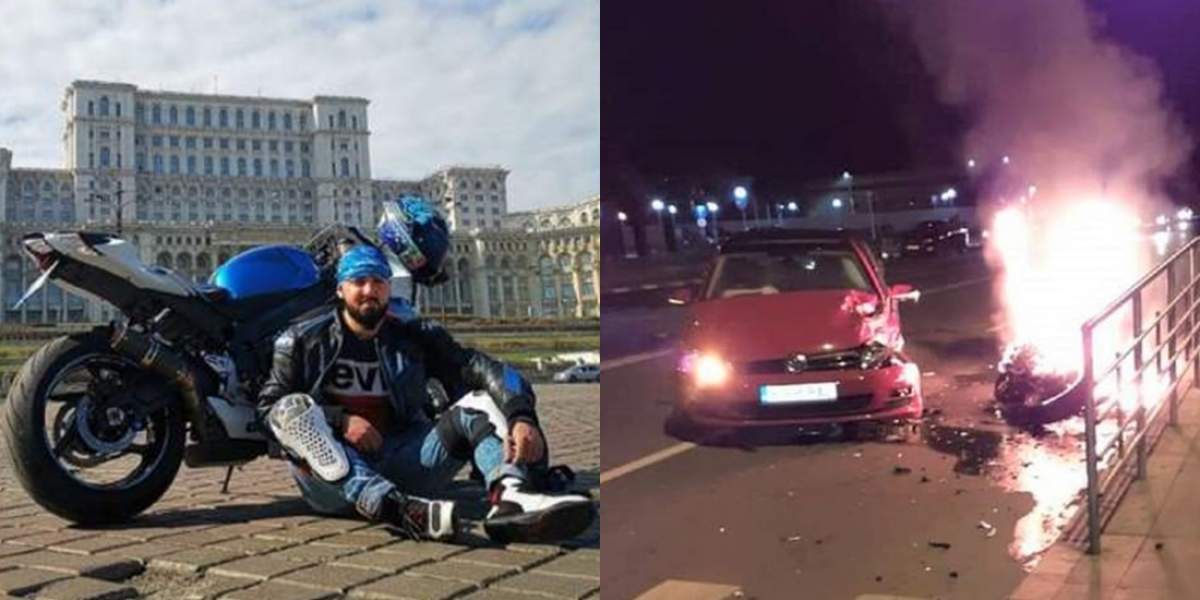 Prietenii îl plâng pe Florin, tânărul motociclist mort într-un grav accident în București, după ce a fost spulberat de o șoferiță!