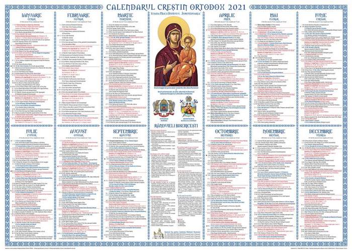 calendar ortodox 2021