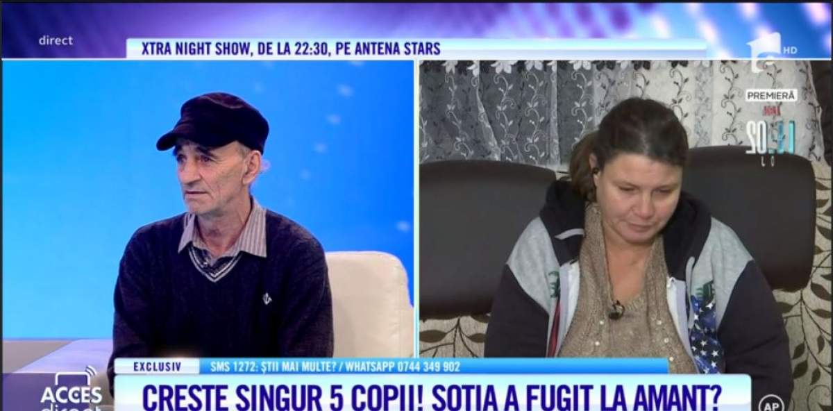 Dumitru Necoara este in platoul la Acces Direct, iar sotia sa vorbeste in interviu de acasa.