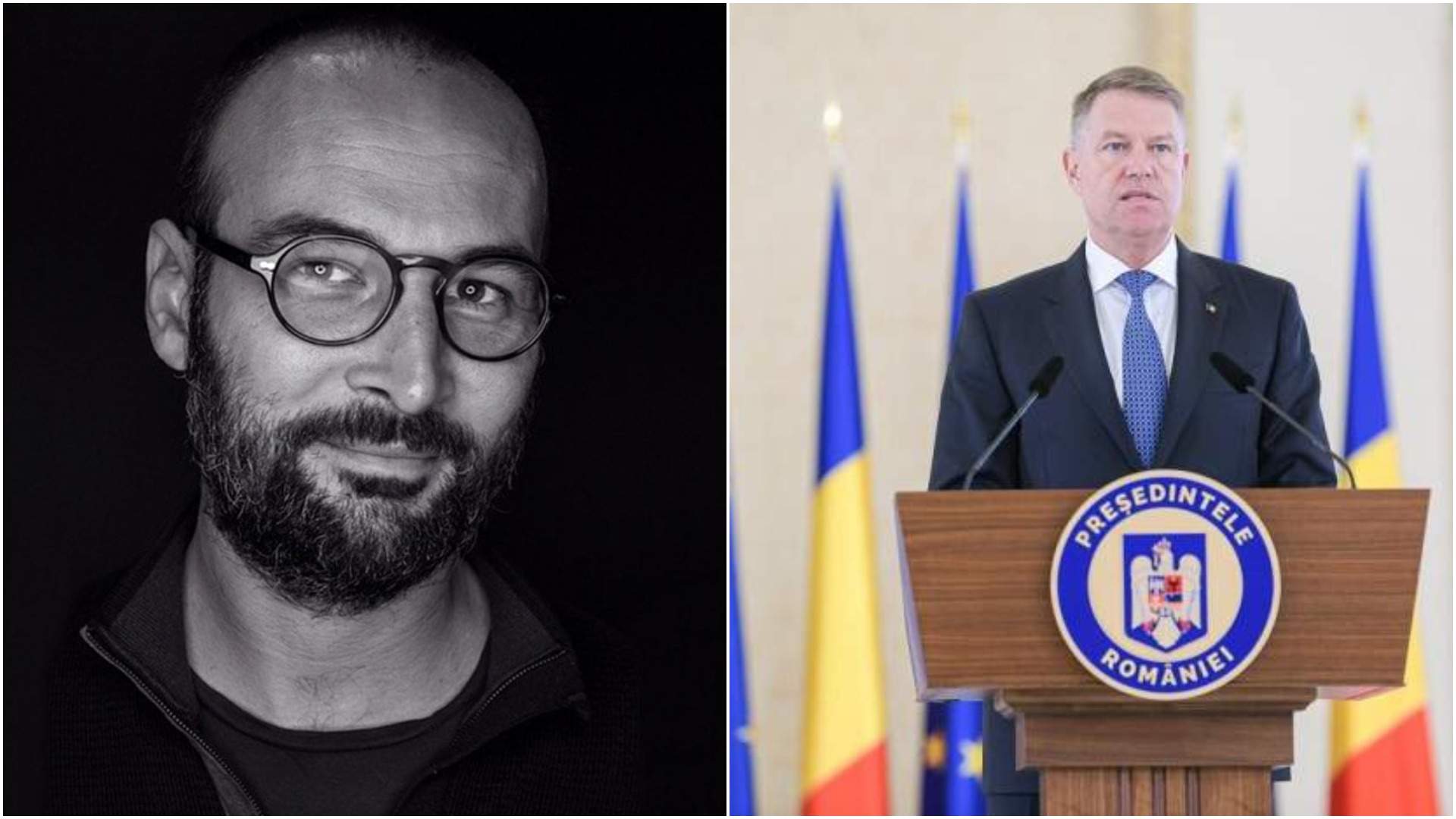 Colaj cu Alexander Nanau și Klaus Iohannis.