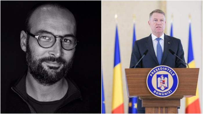 Colaj cu Alexander Nanau și Klaus Iohannis.