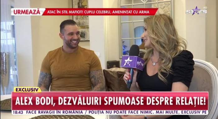 Alex Bodi în timpul unui interviu.