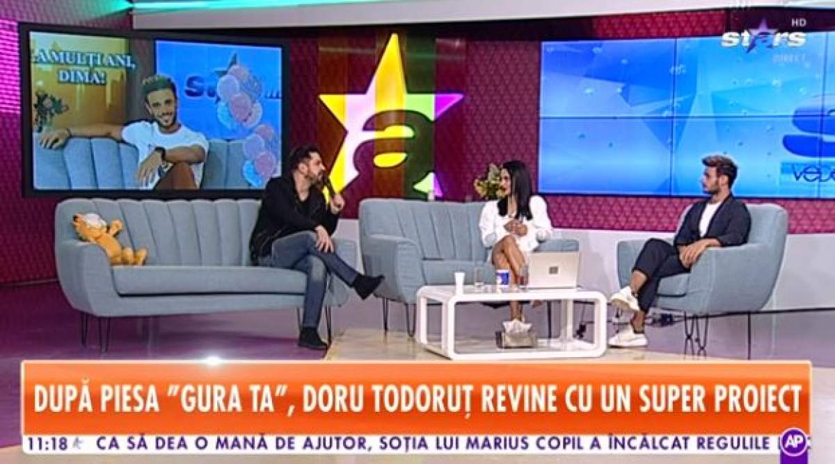 Doru Tudoruț, pe canapeaua de la Star Matinal, alături de Nasrin și Dima Trofim