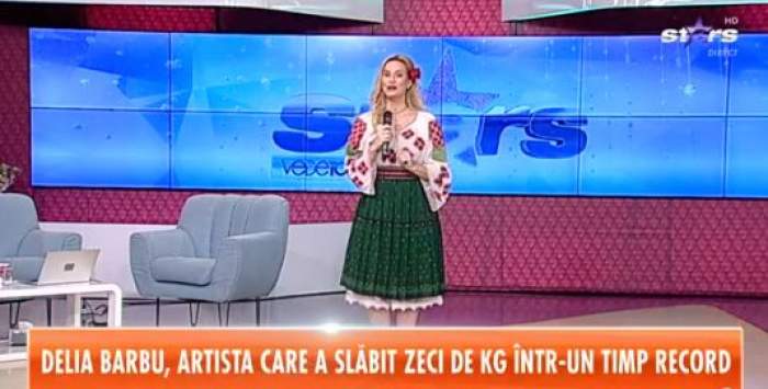 Delia Barbu, în costum tradițional la Antena Stars