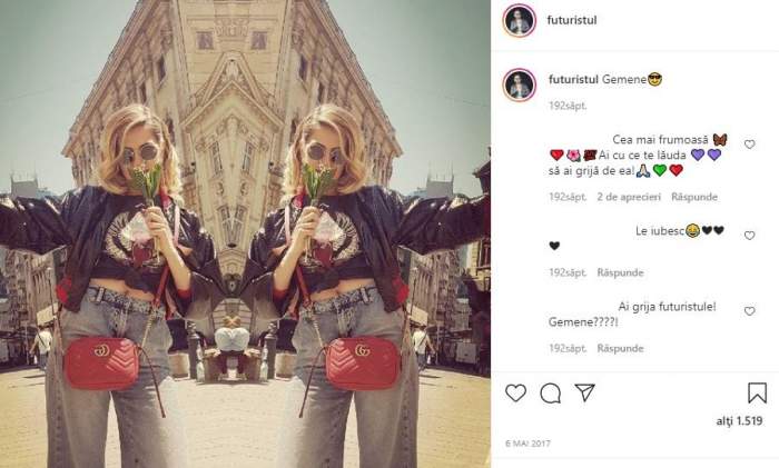 Captură cu postarea făcută de Răzvan Simion în urmă cu mai mult timp pe contul de Instagram.