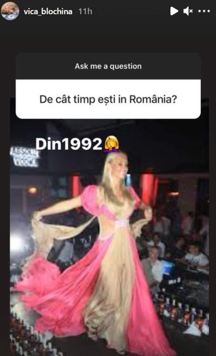 Vica Blochina ia în calcul să se întoarcă în țara natală. De cât timp locuiește în România / FOTO