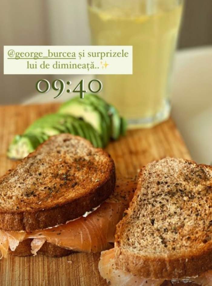 mancare pentru viviana sposub, sandwich cu somon