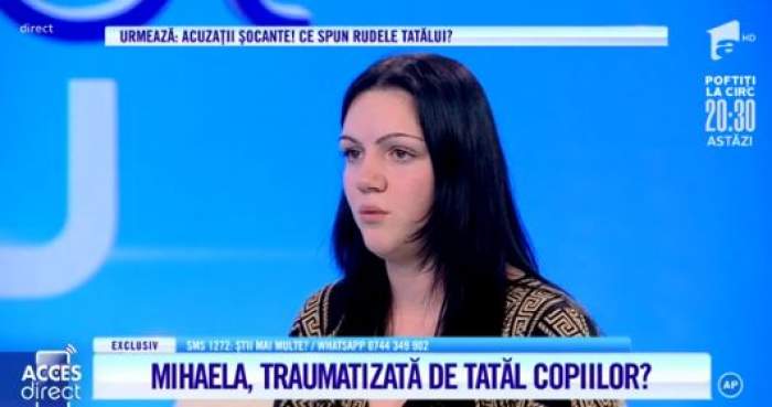 Florina Oprescu, îmbrăcată în negru, la ”Acces Direct”