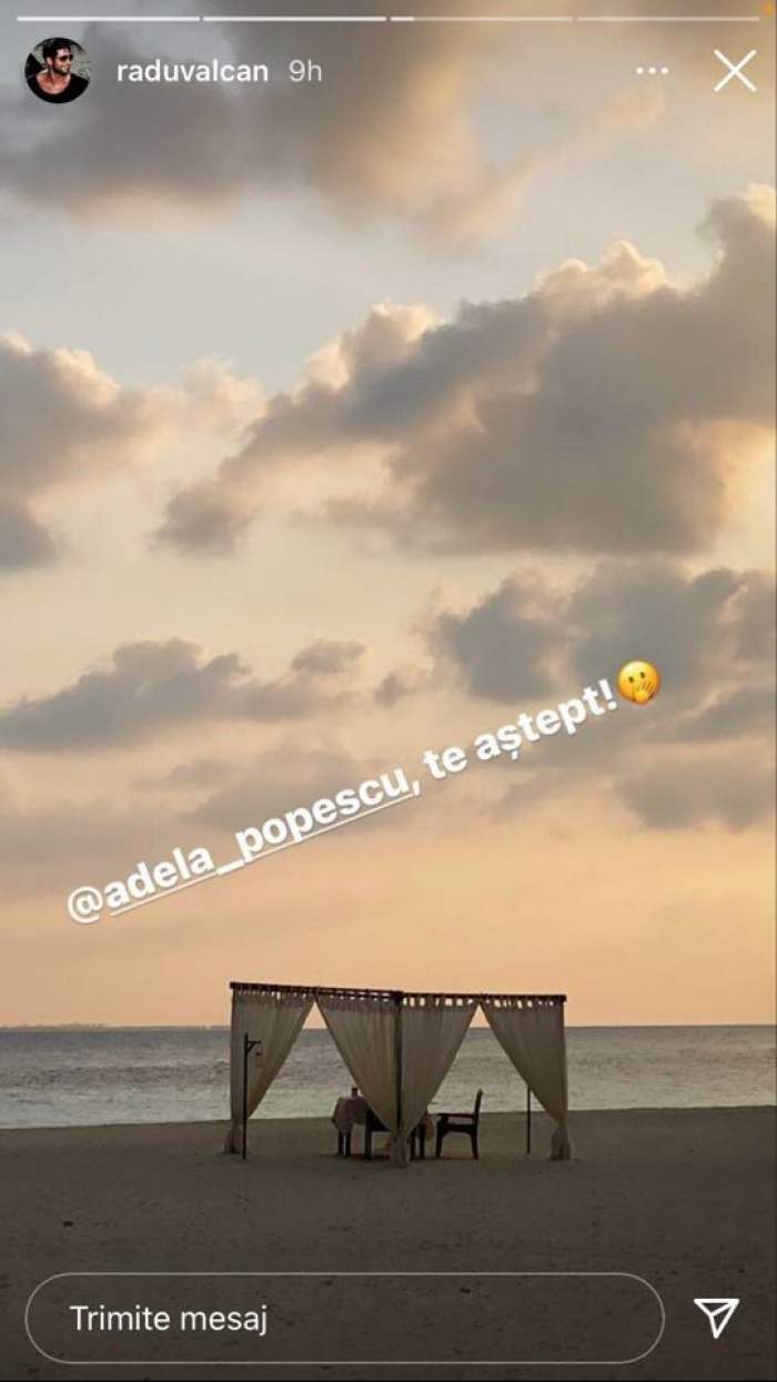 Radu Vâlcan le-a arătat fanilor de pe Instagram că i-a făcut cadou o masă romantică Adelei Popescu, pe plaja din Maldive