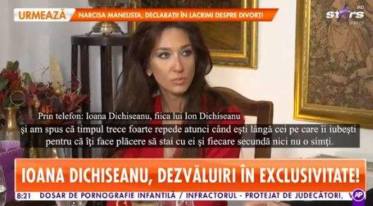 Ioana Dichiseanu, acasă, în ținută roșie