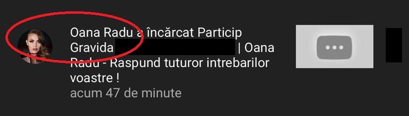 Captură cu mesajul postat de de Oana Radu.