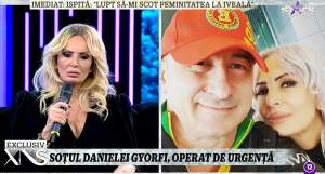 Danielei Gyorfi și Goerge Tal, împreună la chirurgul estetician. Artista și-a pus botox în frunte, iar soțul și-a făcut implant de păr/ VIDEO