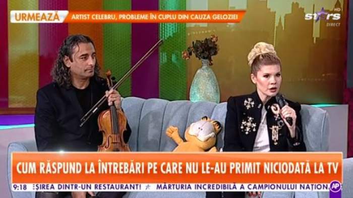 Diana Matei și Marian Cleante, îmbrăcați în negru, la Star Matinal