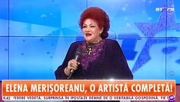 Elena Merișoreanu , în ținută mov, sclipitoare, la Antena Stars