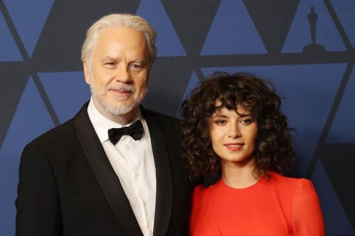 Grațiela Brâncuși și Tim Robbins la un eveniment monden.