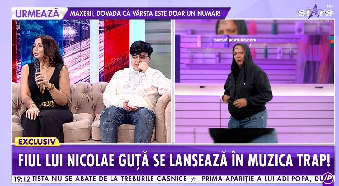 Narcisa Guță în platoul Showbiz Report