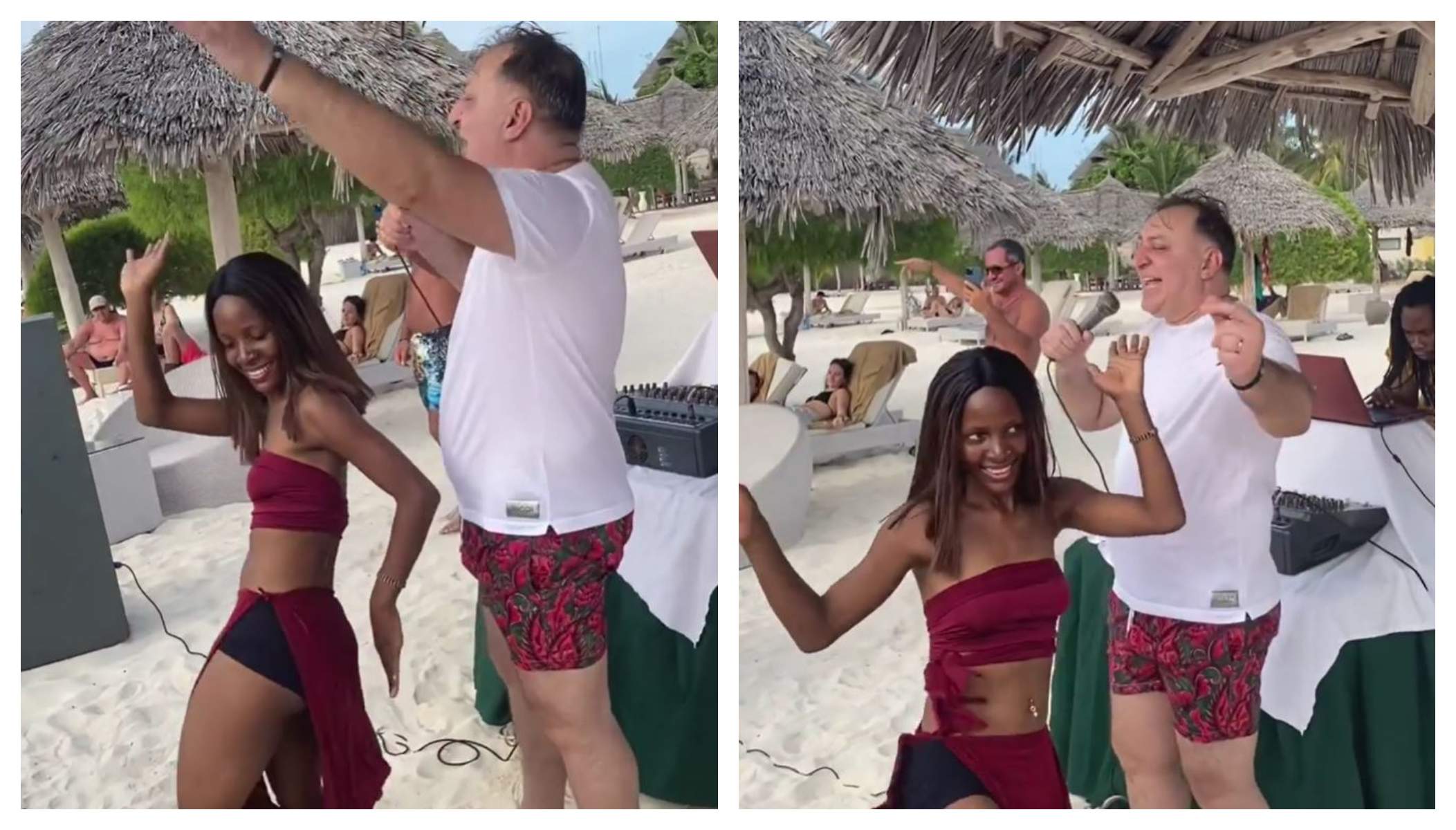 Vali Vijelie, show de senzație pe plajele din Zanzibar! Cum se distrează manelistul alături de dansatoarele exotice / VIDEO