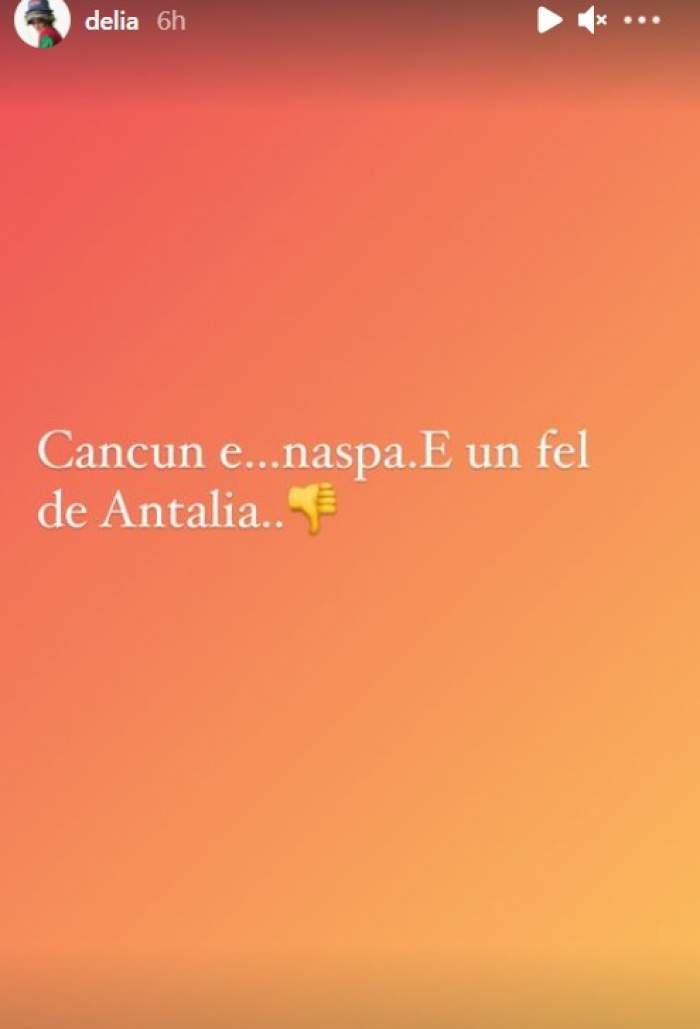 Mexicul n-o mulțumește pe Delia! Cântăreața a fost dezamăgită de ce a găsit în Cancun: „Nașpa. E un fel de...”